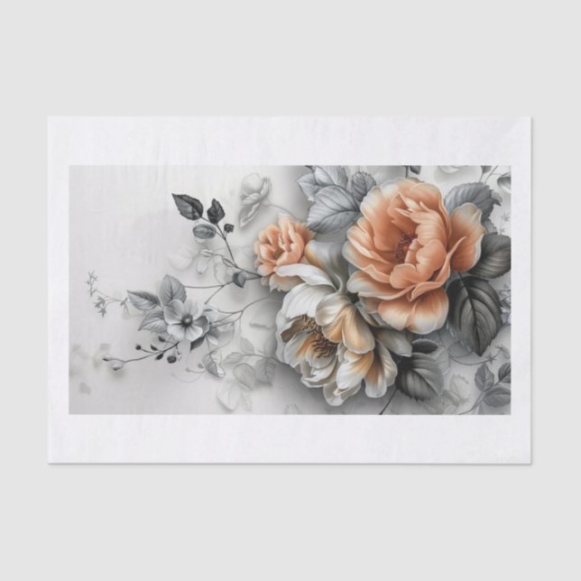 Papel De Seda Flores Bonitas9 (Frente )