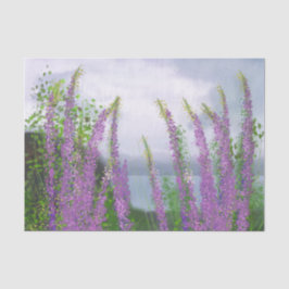 Papel De Seda Flores bonito De Lupina Pelo Lago