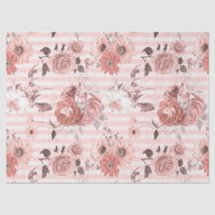 Papel De Seda Flores brancas e cor-de-rosa na página de dissoci