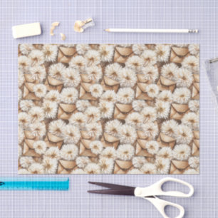 Papel De Seda Flores Brancas Envelopes Creme Aniversário