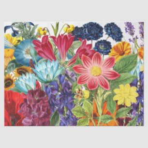 Papel De Seda Flores Brilhantes Coloridas Selvagens