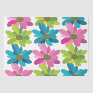 Papel De Seda Flores Coloridas Flores Vintage