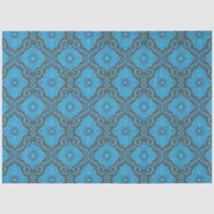 Papel De Seda Flores Damask Cornflower B Vintage Padrão Floral