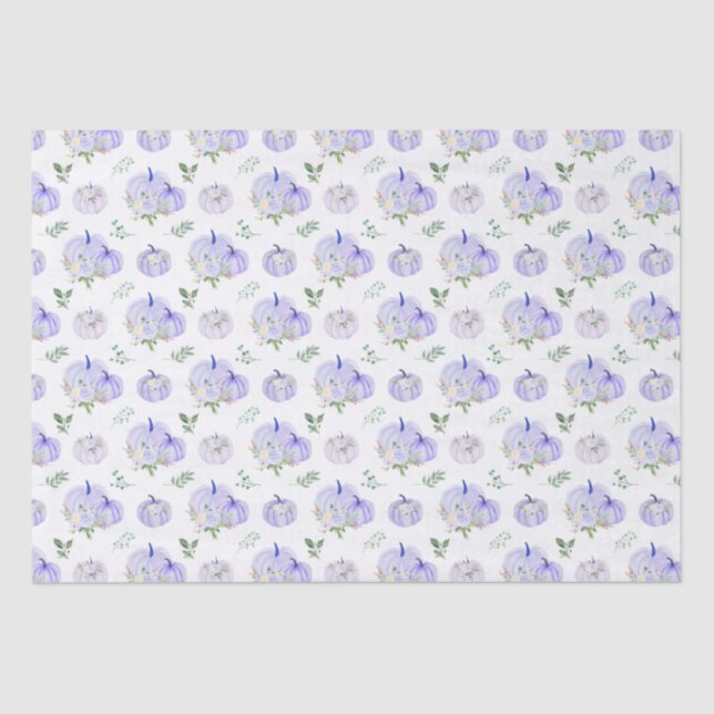 Papel De Seda Flores de Abóboras Roxas (Frente )