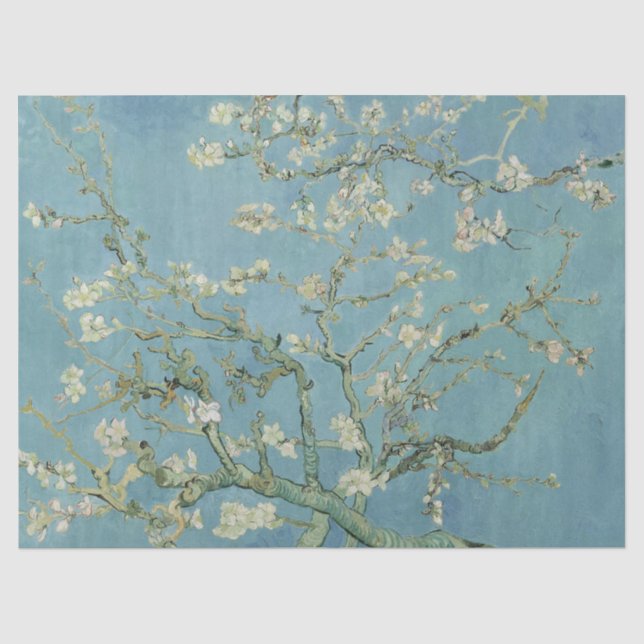Papel De Seda Flores de Amendoeira por Vincent Van Gogh (Frente )