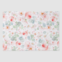 Flores de Aquarela Rosa Claro Botânico