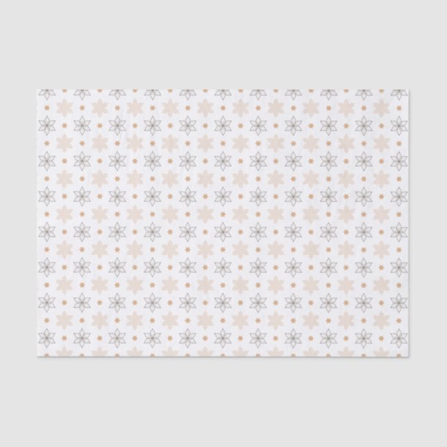 Papel De Seda Flores De Arte Geométrica Simples (Frente )