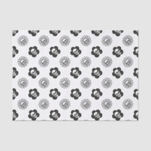 Papel De Seda Flores de Caveiras