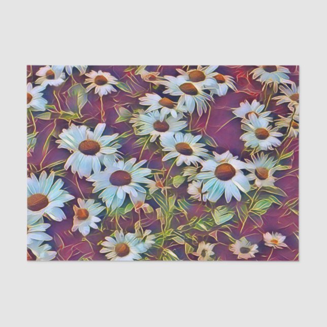 PAPEL DE SEDA FLORES DE DAISY (Frente )