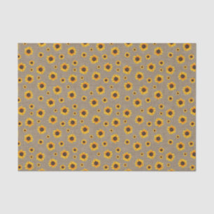 Papel De Seda Flores De Girassol Floral Cuta Falso Burlap Russo