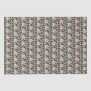 Papel De Seda Flores de inverno e Holly