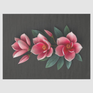 Papel De Seda Flores de Magnólia Rosa
