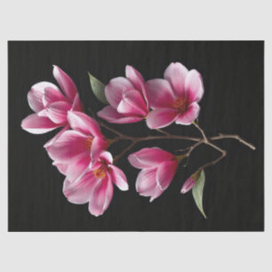 Papel De Seda Flores de Magnólia Rosa