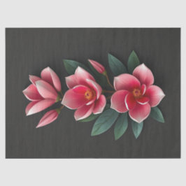 Papel De Seda Flores de Magolia Rosa