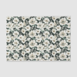 Papel De Seda Flores de marfim elegantes