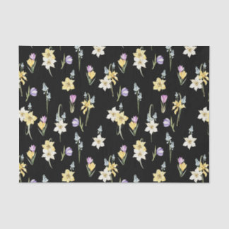 Papel De Seda Flores de Mola de Jardim Misturadas de Aquarela Pr