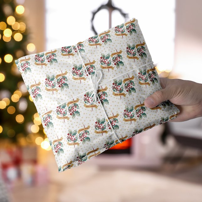 Papel De Seda Flores de Natal (Christmas flowers tissue paper)