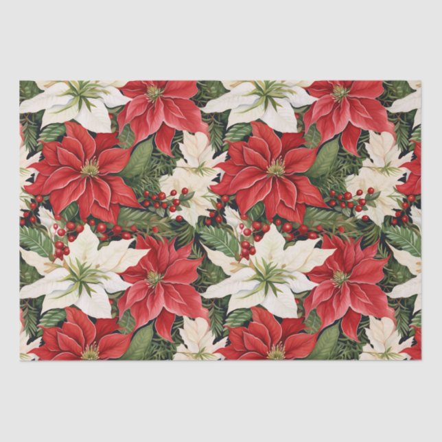 Papel De Seda Flores de Natal (Frente )