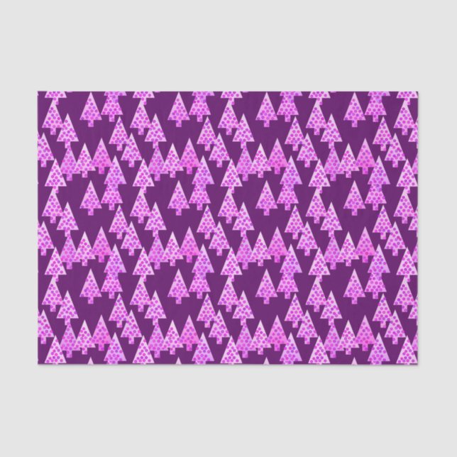 Papel De Seda Flores de Natal modernas - ametista roxo (Frente )