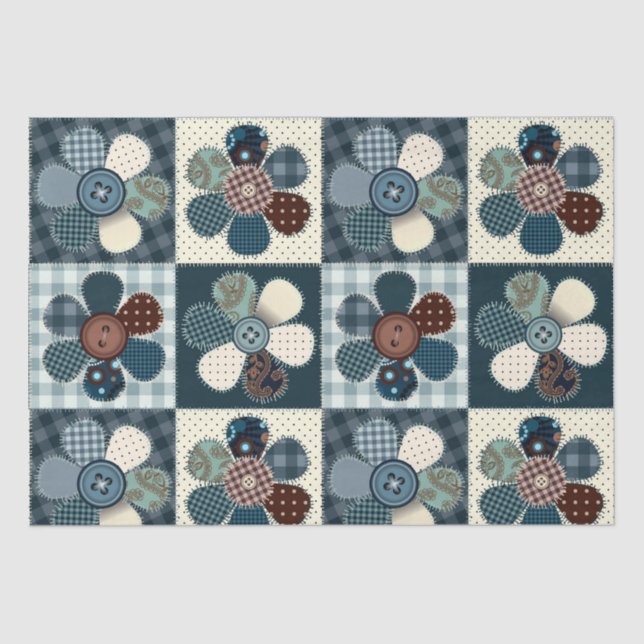 Papel De Seda Flores de patch (Frente )