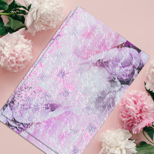 Papel De Seda Flores De Pêonias Rosa Com Sobreposição De Texto M