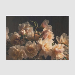 Papel De Seda Flores de Pêssego Etéreas no Estilo da Idade de Ou