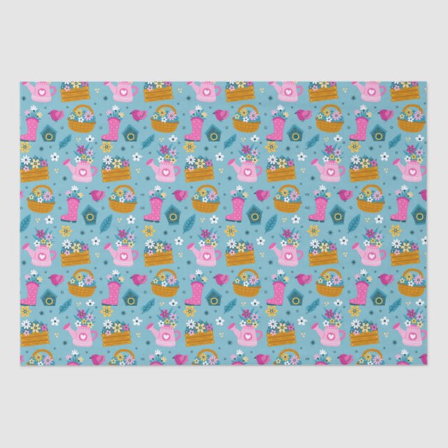 Papel De Seda Flores de primavera (Frente )