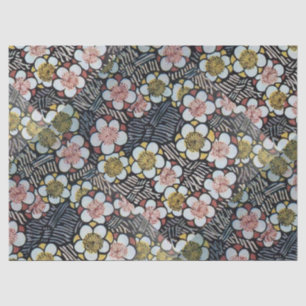 PAPEL DE SEDA FLORES DE PRIMAVERA AMARELO DE TINTA BRANCA HAIKU/
