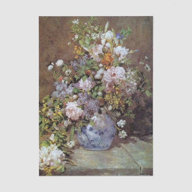 Papel De Seda Flores de Primavera por Renoir (Frente )