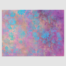 Papel De Seda Flores de Trabalho de Rolagem Azul na Desduplicaçã