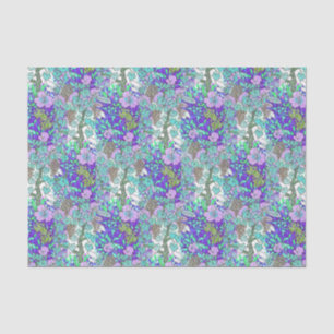 Papel De Seda Flores de videira padrão floral clássico elegant