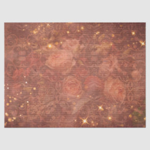 Papel De Seda Flores De Vintagem Elegantes Gama Na Textura De Pa