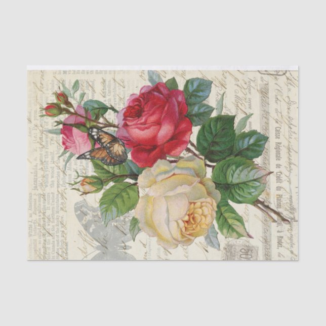 Papel De Seda Flores de vitelos (Frente )