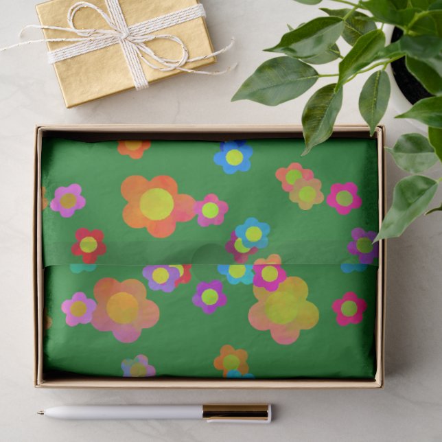 Papel De Seda Flores Deliciosas na Floresta (Presente)