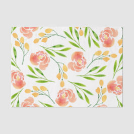 Papel De Seda Flores (Design 45 Série Amarelo/Laranja)