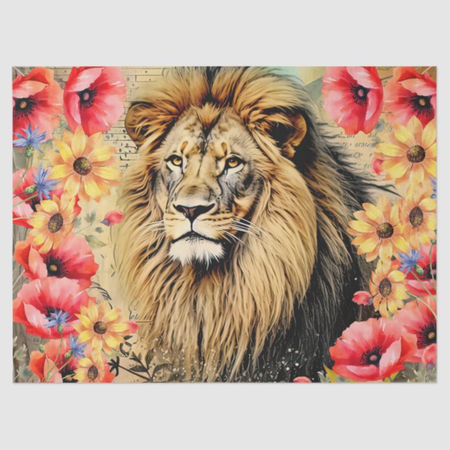 Papel De Seda Flores-do-sol, flores-do-sol, papas-do-leão (Frente )