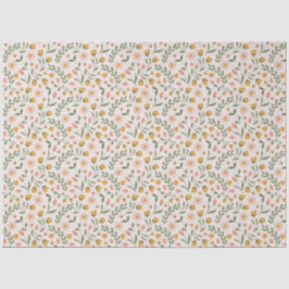 Papel De Seda Flores e abelhas de Páscoa de Primavera de Aquarel