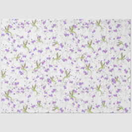 Papel De Seda Flores e Aves Humedeiras