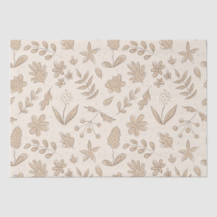 Papel De Seda Flores e Folhas