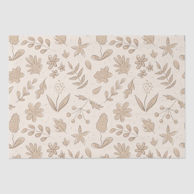 Papel De Seda Flores e Folhas (Frente )
