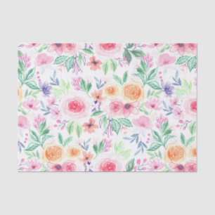 Papel De Seda Flores e folhas aquícolas