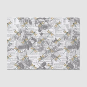Papel De Seda Flores e Libras Esterlinas