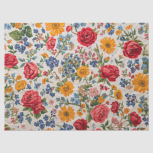 Papel De Seda Flores em toda parte, design colorido,