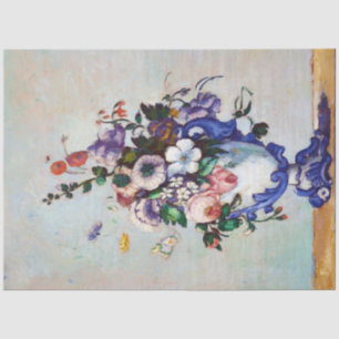 Papel De Seda Flores em um Vaso Rococo, Paul Cezanne