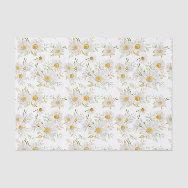Papel De Seda Flores Florais Daisy de Dissociação (Frente )