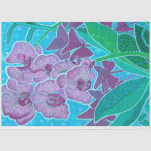 Papel De Seda Flores Florais De Orquídea De Jardim De Janela Ar