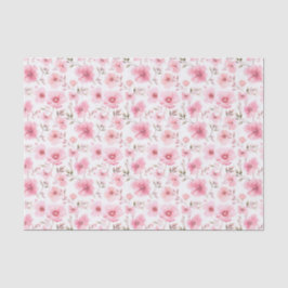 Papel De Seda Flores Florais Rosa