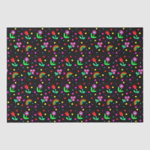 Papel De Seda Flores, Flores e Bolinhas