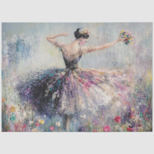 Papel De Seda Flores Graciosas De Campo De Dança De Ballerina