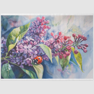 Papel De Seda Flores Liláticas Roxas Vibrantes Desligamento Lady